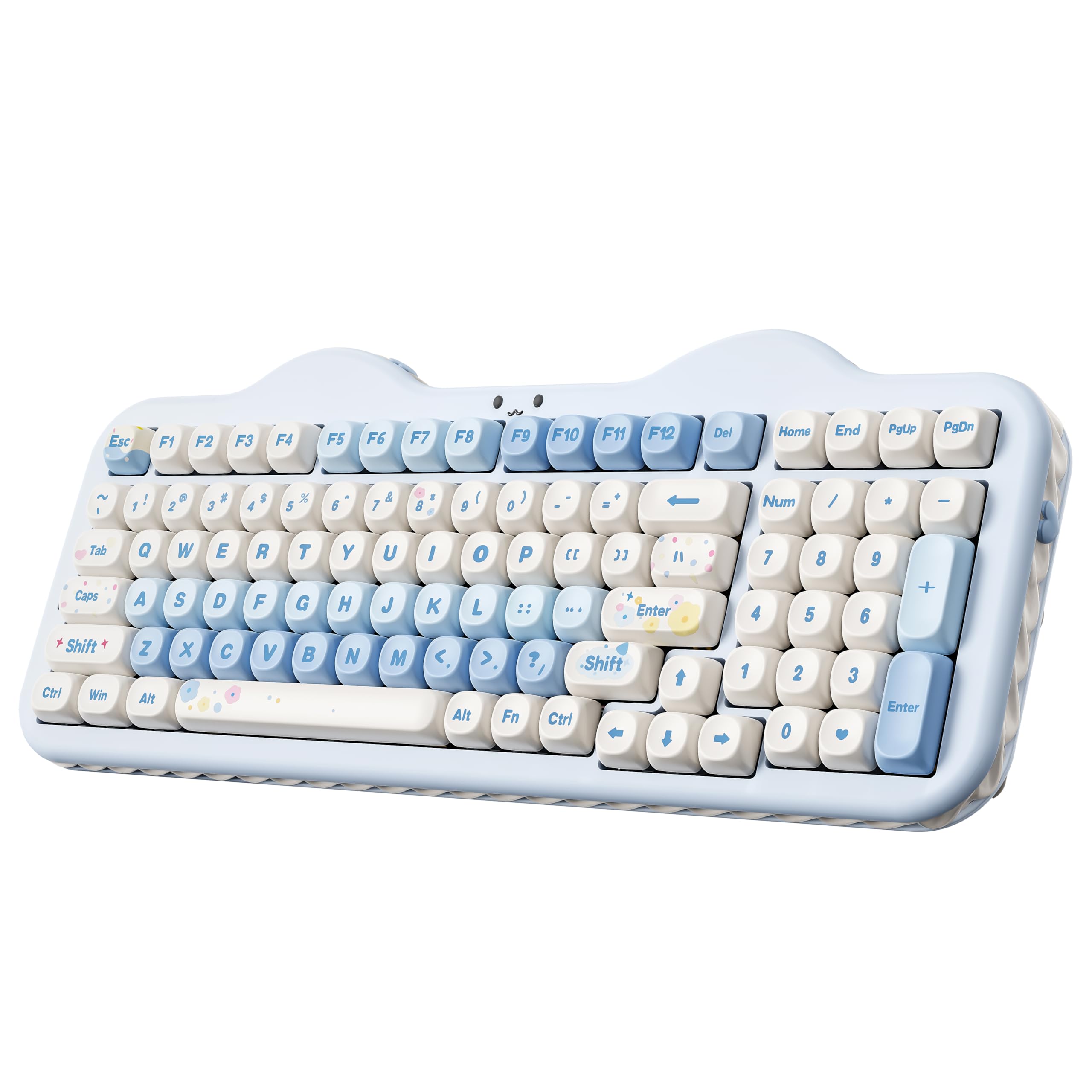 YUNZII C98 Teclado mecânico sem fios com teclado numérico, teclas